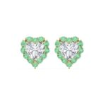 Halo Heart Stud Earrings
