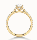14K Gold oval diamond ring - Image 2