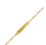 10k Gold 2.5mm Childs Italian Kid's Id Bracelet 6.0 Inches