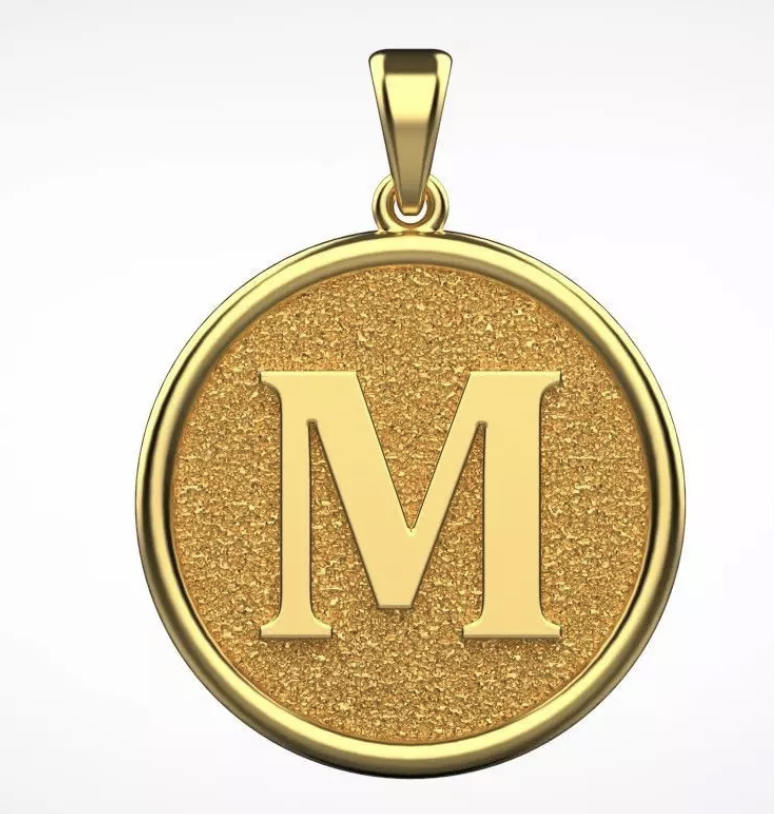 10k gold A-Z initial Pendants | yellow , white or rose gold - Image 2