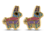 14 Karat Yellow Pinata Screw Back Earrings