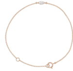 14K Rose 1/4 CT Lab-Grown Diamond 6 1/2-7 1/2" Bracelet/anklet ( adjustable )