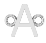 14K White | yellow  Sans Serif Initial A-Z Link | chain included | 16" - Image 2