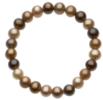 8-9 mm Cultured Dyed Chocolate Freshwater Pearl 7" Stretch Bracelet