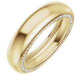 14K Accented Edge Band