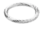 Sterling Silver 8 mm Hinged Bangle 7" Bracelet - Image 2