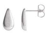 Sterling Silver Teardrop Stud Earring