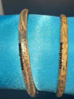 10K Solid Gold Bangles Bracelet: Minimalist 90s Style