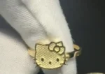 10k Solid Gold Bangles & Hello Kitty Ring Bundle - Image 9