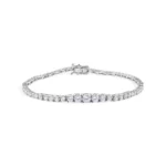 2.6mm tennis chain set | tennis earrings | tennis bracelet | silver tennis | 925 silver jewelry - Image 4