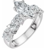 14K 5/8 CTW Lab-Grown Diamond Engagement( multiple shapes available ) Ring - Image 4
