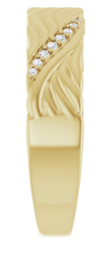 14K Yellow .07 CTW Natural Diamond Band - Image 4