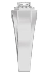 14K White 1 3/4 CTW Lab-Grown Diamond Halo-Style Band - Image 2