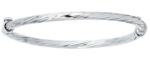 14k Gold Twist Hinged Children's Bangles 5.5" - Image 3