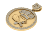 10k gold custom chef diamond pendant | bail can be cus