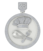 10k gold custom chef diamond pendant | bail can be cus - Image 3