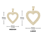 10k gold rollie heart pendant