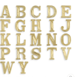 10k gold Initial stud earrings A-Z