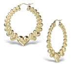 10k gold infinit heart hoop earrings | multiple sizes available