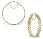 10k gold rolexx round hoop earrings | multiple sizes available