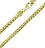 Sterling Silver Gold Plated Franco Chains | Anti tarnish | multiple sizes - Image 2