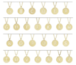 14K Yellow | white | rose / Initial A 16-18" Necklace | Adjustable