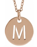 14K Yellow | white | rose / Initial A 16-18" Necklace | Adjustable - Image 3