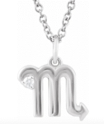 14K Yellow .015 CT Natural Diamond  Zodiac 16-18" Necklace - Image 4