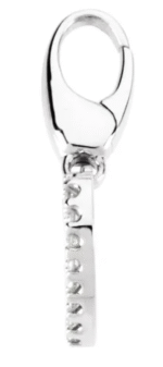 14K White .08 CTW Natural Diamond Heart Charm/Pendant - Image 2