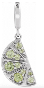 14K Yellow Natural Peridot Lime Wedge Charm/Pendant - Image 2