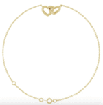 14K White Interlocking Hearts Link 6 1/2-7 1/2" Bracelet/anklet - Image 3