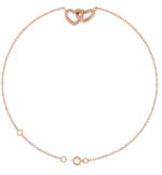 14K White Interlocking Hearts Link 6 1/2-7 1/2" Bracelet/anklet - Image 2