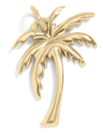 18K Gold PVD Stainless Steel Palm Tree Charm - Image 3