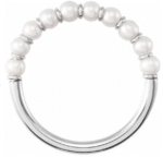 14K Yellow/rose/white/Cultured White Freshwater Pearl Ring