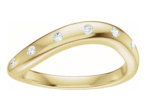 14K Yellow/white 1/8 CTW Lab Grown Diamond Band - Image 4
