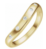 14K Yellow/white 1/8 CTW Lab Grown Diamond Band - Image 2