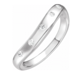 14K Yellow/white 1/8 CTW Lab Grown Diamond Band