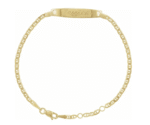 14K Yellow Adjustable Anchor ID 6-7" Bracelet | adjustable