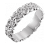 14K Yellow 6 mm Celtic-Inspired Band - Image 3