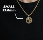 10k Gold Memorial Picture Classic Rolex Round Pendant | multiple sizes - Image 2