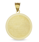 10k Gold Memorial Picture Classic  Round Pendant