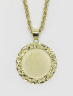 10k gold Nugget picture pendant