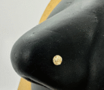 14k Gold Nugget Heart Stud Nose Ring - Image 2