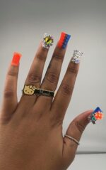 10K Gold Two-Finger Custom Engraved Ring | Any design available - Image 9