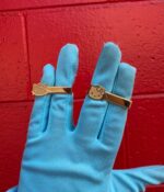 10K Gold Two-Finger Custom Engraved Ring | Any design available - Image 11