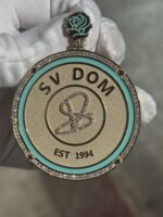 10k/14k gold custom medallion style pendant | color optional - Image 2