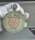 10k/14k gold custom medallion style pendant | color optional - Image 9