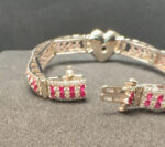 10K Gold URN VS diamonds W/ Natural Rubies bracelet - Image 5