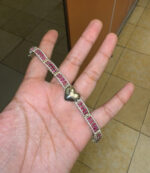 10K Gold URN VS diamonds W/ Natural Rubies bracelet - Image 6