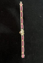 10K Gold URN VS diamonds W/ Natural Rubies bracelet - Image 8